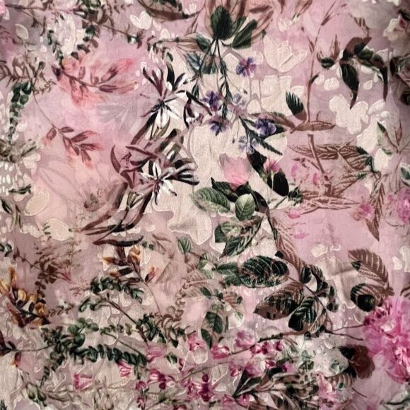 & Other Stories Ruffle Mock Neck Frilled Top Size 4 Prairie Sheer Velvet Burnout - Picture 9 of 15